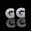 White Created Opal Initial Letter G Alphabet Article Opal Pendant Stone