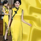 yellow 11 color set natural woven tulle mulberry pure plain satin silk fabric