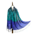 Pashmina Shawl Musical Note Jacquard Woman Scarf Thin Tippet Polyester Soft Pashmina Shawl G-clefs Woven