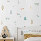 Cartoon animal design vinyl pvc wallpaper home decoration 3d kids