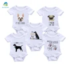 Baby Clothes 2020 Funny Baby Clothes Carton Shark Doo Doo Solid 1 Piece Short Romper