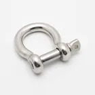 New design SS304/316 Stainless Steel D Type Shackle bolt shackle yacht boat accessories bow shackles