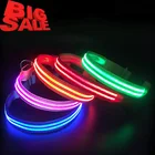 Wholesale Custom Dog Collars Pet Supplies, Adjustable LED Flashing Dog Collar, Nylon Pet Collar