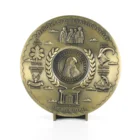 3d metal ashtray commemorative plate customized logo vintage style round shape souvenir