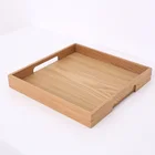Wholesale environmentally friendly customizable bamboo pallets and handles serving tray wood