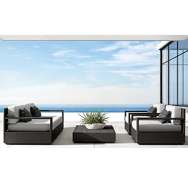 Outdoor Sectional Funiture Patio Luxury Single Modern aluminum garden set sofas