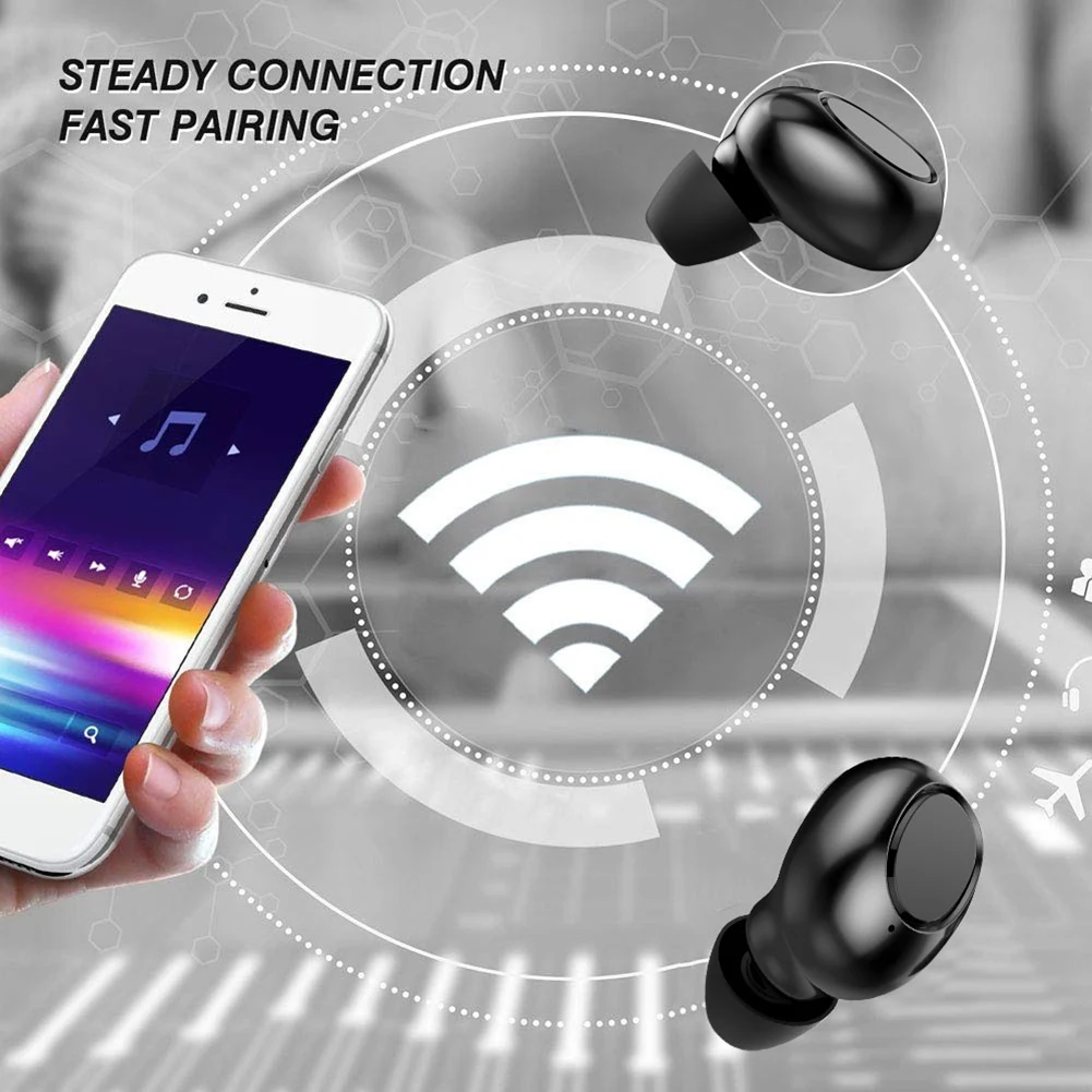 New product H10 tws wireless earbuds stereo headset V5.0 headphone IPX7 waterproof earphone with charging case - ANKUX.COM