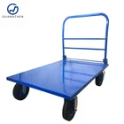 Inflatable wheels cart Heavy Duty Foldable Hand Trolley Platform iron Truck