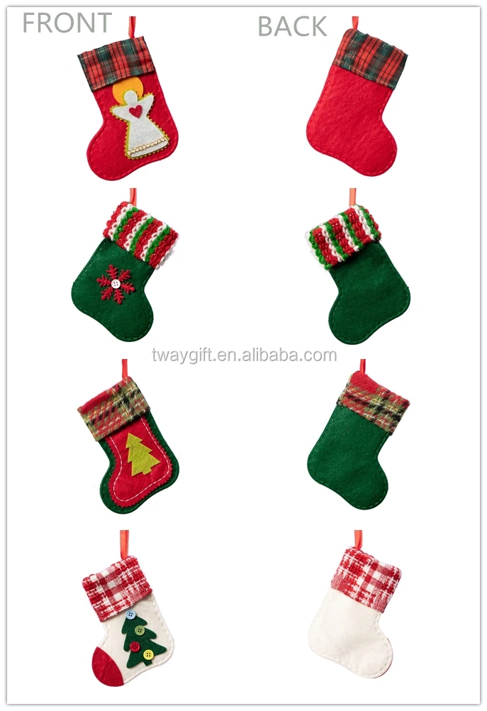 green xmas hanging gift filler christmas tree stocking ornaments