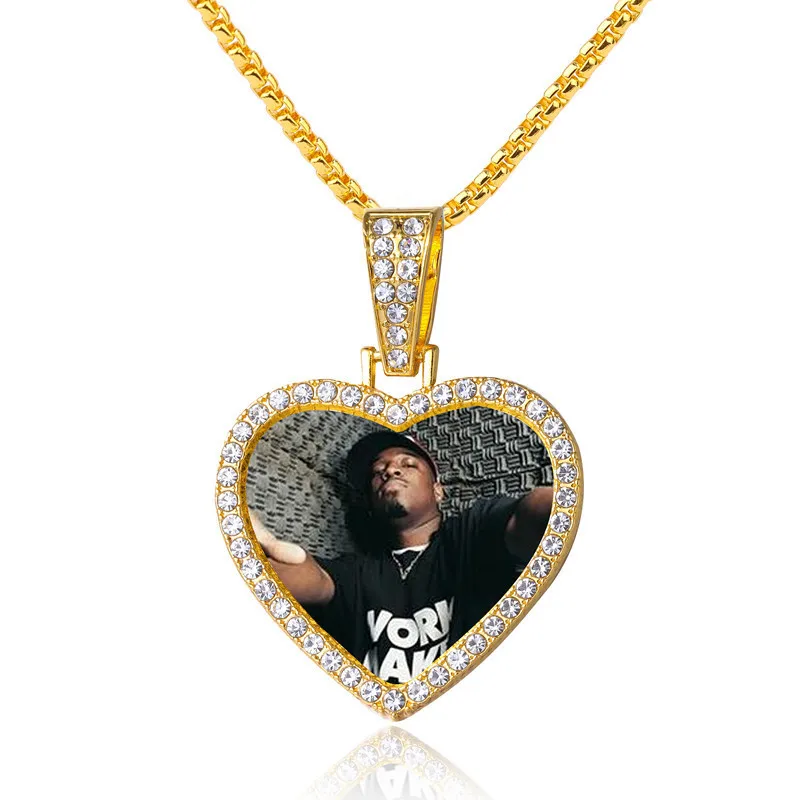 Wholesale Hiphop Jewelry Sublimation Necklaces Pendants Blanks For