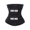 2019 New Printing Logo Private Label Women Slimming Workout Compression Double Belt Neoprene Waist Trainer
