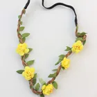 E151 Women Hair Accessories Boho Wreath Hair Bands Girls Festival Wedding Bridal Rose Flowers Headband