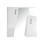 Bathroom hotel tilting bevelled edge silver mirror with cabinet