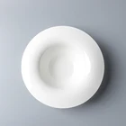 Chaoda 8-9 inch Restaurant round Spaghetti soup bowl Straw Hat Bowl Round shape airline porcelain ceramic milk creamer