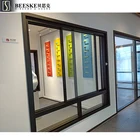 Durable Security Aluminum Framed Window Double Glass Burglar Proof Sliding Windows For Indoor