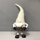 Customized Northern Europe nordic nisse christmas home household ornament plush elf drawf standing gnome decor
