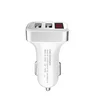 2019 big sale car charger 1 PC fast security 2 USB ports with LED display smart phone adapter for all models 5V 2.1A