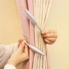 2 Pack Curtain Buckle Tiebacks Window Curtain Holdbacks Home Office Decorative Drapery Rope Holdbacks for Curtains