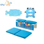 4 pcs baby bathroom gift set baby bath shower cap bathtub anti-slip mat bath kneeler and elbow rest