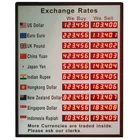 LED exchange rate sign Electronic currency exchange rate board
