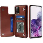 Flip Folio Credit Card Slot Holder Magnetic Closure Cover PU Leather Wallet Case For Samsung S20 S20 Plus