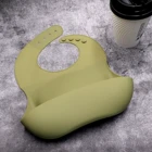 Manufacturer FDA Washable Waterproof Silicone Baby Bibs Custom Logo