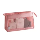 Logo Customization Wash Bag Rpet Cosmetic Bag Custom Rpet Travel Hanging Toiletry Wash Bag Mesh Cosmetic Bag
