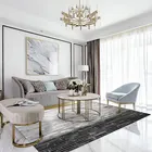 European and American Simple Modern Living Room Gray Gradual Change Carpet
