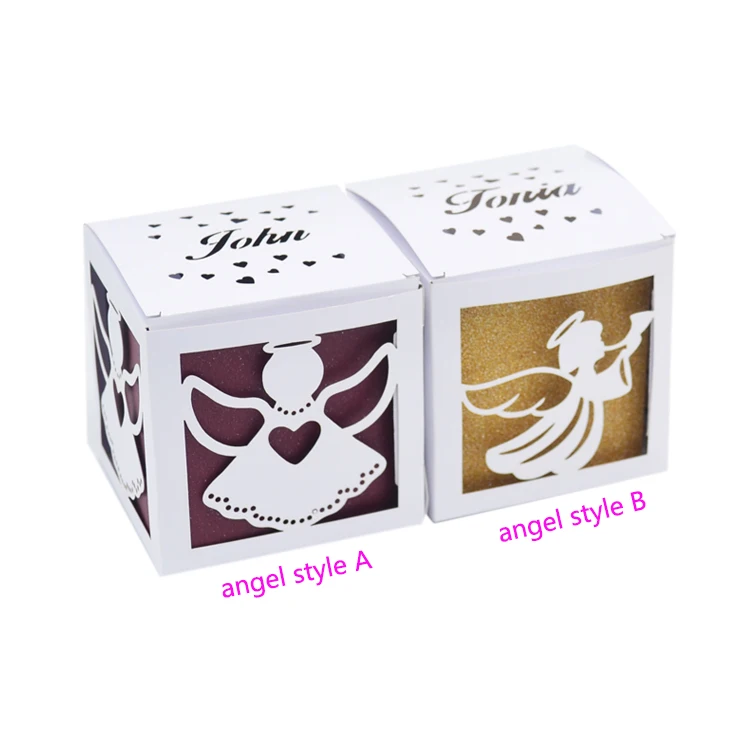 party favors laser cut custom name baby shower gifts boxes