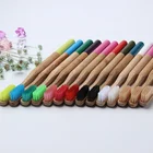 Custom logo eco friendly charcoal bamboo toothbrush