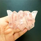 High Quality Wholesale Hand Carved Rose Quartz Bat Rose Quartz Carving For Decoration or Gift