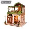 Hot sale DIY Wooden Craft Mini doll House with simulation furniture for child Christmas gift