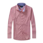 Latest design poly cotton slim Stripe long sleeve dress Shirt for men