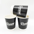 390ml Coffee Paper Cup With Logo Double Walled White Cups Wall