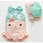 Factory Wholesale Rabbit Pattern Toddler Baby Girl Swimsuit Bikini