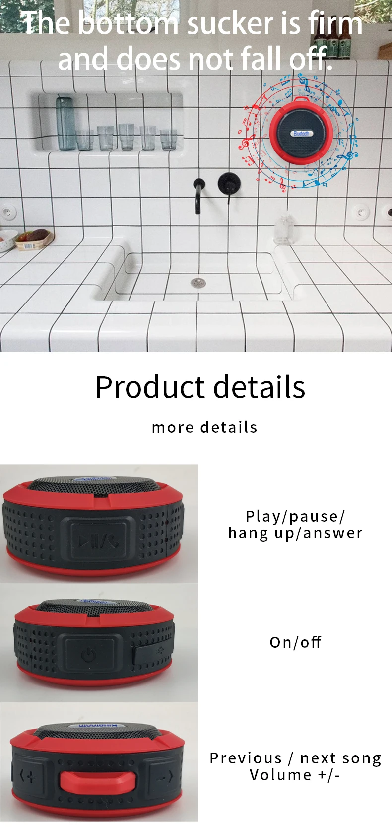 Mini BT Outdoor Waterproof Microphone Amplifier OEM Hook Speaker Blue Tooth Portable Wireless Bluetooth Speaker - ANKUX.COM