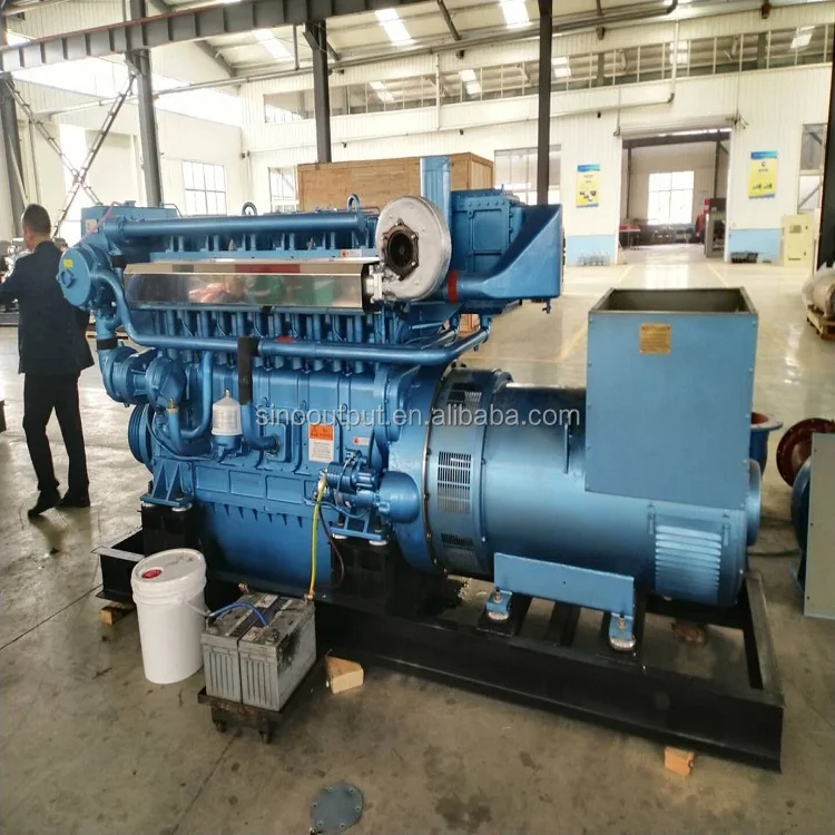 Sinooutput Marine Diesel Generator 50HZ Weichai Engine WHM6160 Stamford Alternator CCFJ400J-W 400KW 1500rpm 3 Years 380V/400V