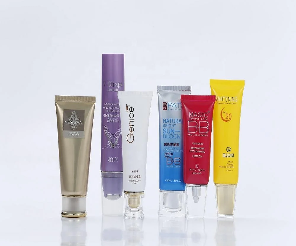 fashionable recycled plastic tube for BB cream sunscreen face cleanser body lotion