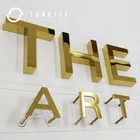 Custom Polished Finished Titanium Plating Letter Polished Fabricated Brass Letters
