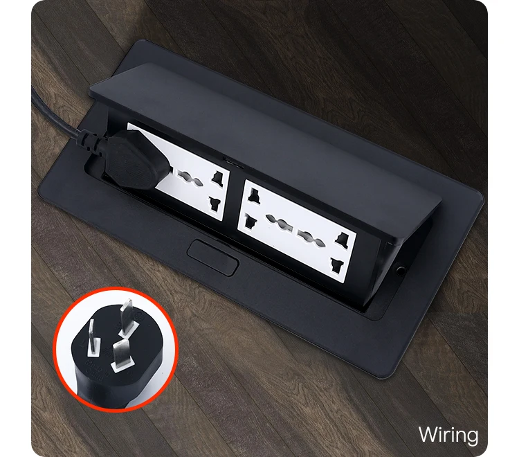 Factory sales Aluminum Alloy multi module embedded table socket