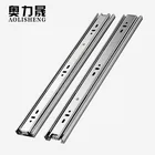 AOLISHENG 16 Inch Three Sections Full Extension Telescopic Stainless Steel Furniture Cabinet Drawer Slide Rail
