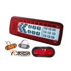 Truck and boat 7 pin 24v 12v flash stop round rear combination side marker tail led trailer light