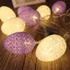 Battery Operated LED String Light Indoor Home Decor Easter Decoration Cotton Ball Egg Lights