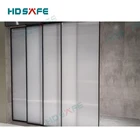 Glass Door Sliding Glass Door Matte Black Soft Close Synchronized Glass Sliding Door Hardware System