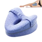 Heart type memory foam leg pillow knee pillow for sleeping with band