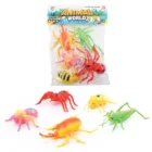 5 Assorted PVC animals toys insects play set for kids