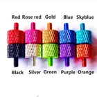 Colored Screws M3 M4*6/8/10/12 Black Red Gloden Blue Green Sliver Aluminum Colourful Knurled Hand Tighten Screw