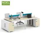 Modern design modular wooden 2 person workstation office desk furniture