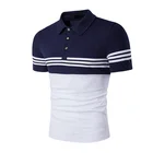 Custom Dry Fit Sublimation Golf Shirts Men'S Striped Polo