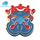 custom logo zinc alloy soft enamel silver plating head metal magnet for gifts